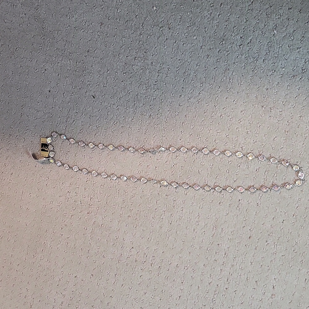 Womens 30" full Austrian crystal white necklace
